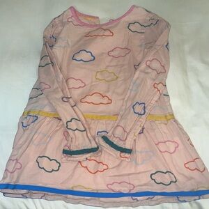 Mini Boden size 7-8 pink cloud drop waist shirt